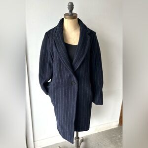 Aritzia Babaton Stedman ladies coat wool/cashmere blend pinstripe size small